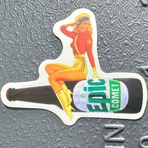 SALUTE Sexy Pinup Gorgeous Sticker Retro Vintage BomberGirl Ace Pilot